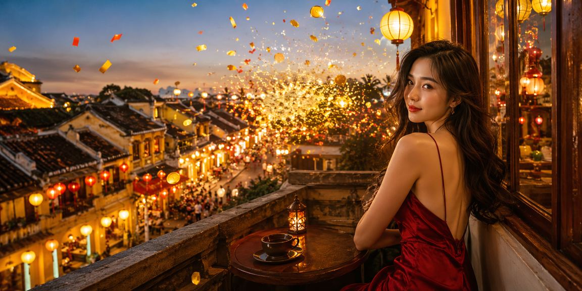 Không gian thư giãn tại Hội An, người dùng xem thông tin casino và ưu đãi cá cược trực tuyến trên laptop