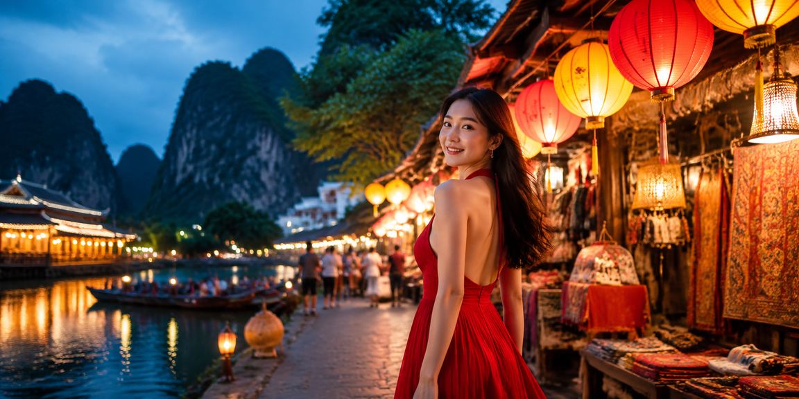 Chợ đêm Ninh Bình rực rỡ ánh đèn, người dùng đăng ký nhận thưởng xổ số qua điện thoại